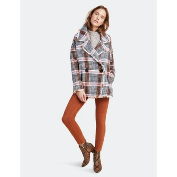 NWOT ANTHRO EVA FRANKO “CARRIE” DOUBLE BREASTED PLAID JACKET - Picture 2 of 15